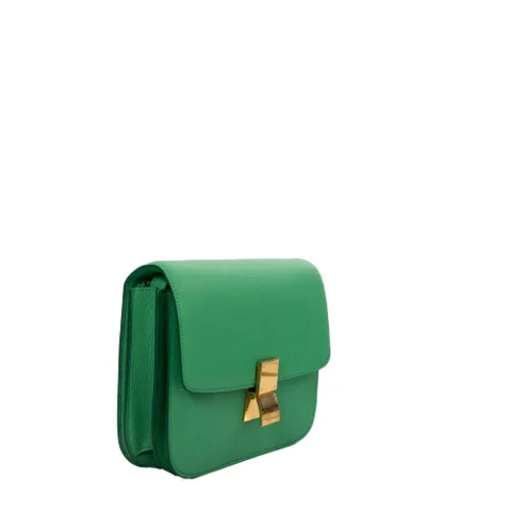 Celine Vintage Pre-owned Leather celine-bags Green Dames