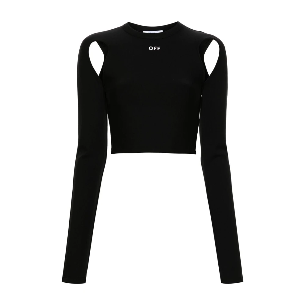 Off White Donna Nero Elegante Blusa Bianca