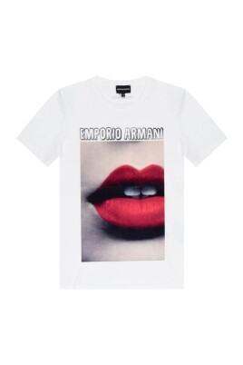 white-short-sleeve-t-shirt-with-suede-effect-applique-and-logo-lettering
