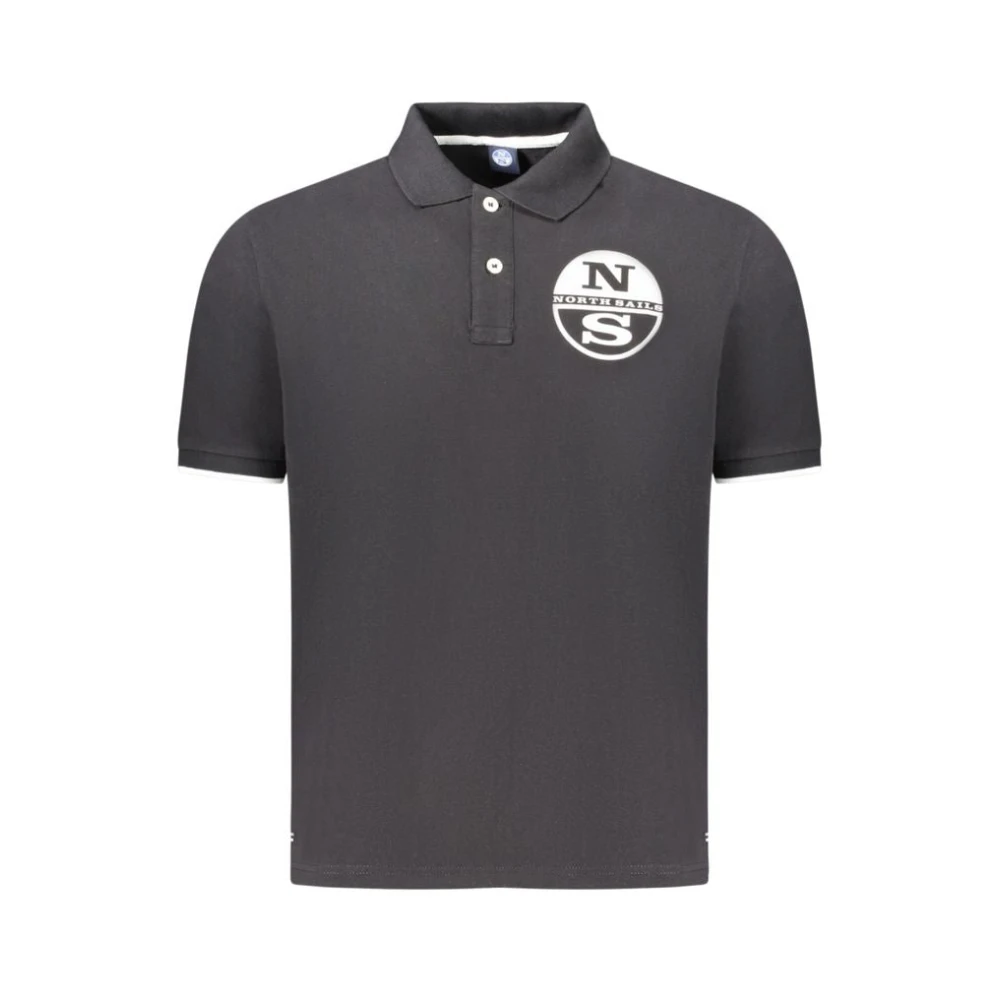 North Sails Mannelijk Zwart Tops Heren, M, Katoen, Katoenen Poloshirt