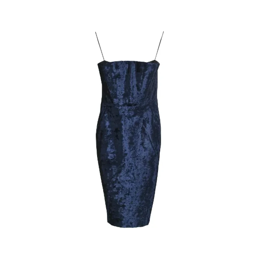 Acne Studios Pre-owned Velvet dresses Blue Dames