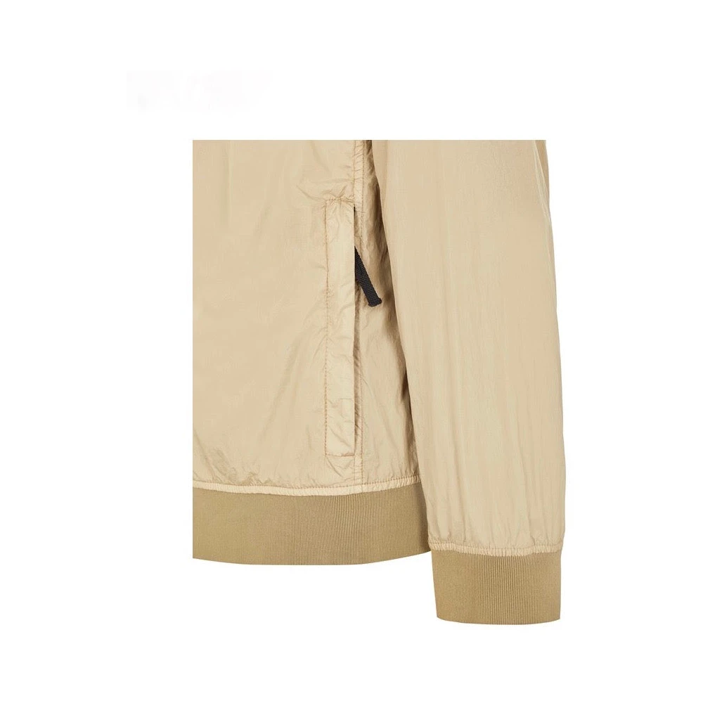 Stone Island Gekreukelde Reps Nylon Blouson Beige Heren