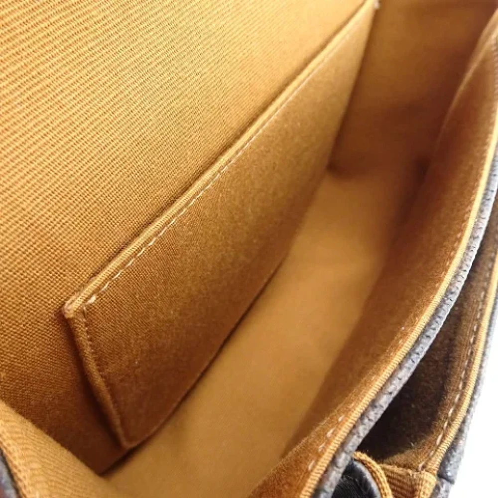 Celine Vintage Pre-owned Canvas shoulder-bags Brown Dames