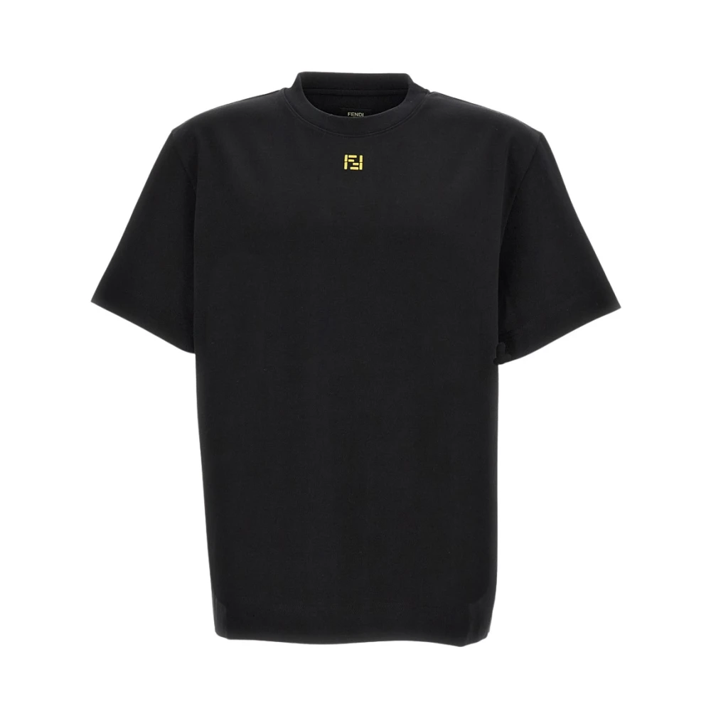 Fendi Men's Black T-Shirts, M, Cotton T-Shirt