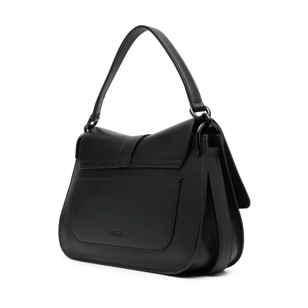 Furla Elegante Flow M Top Handle Schoudertas Black Dames