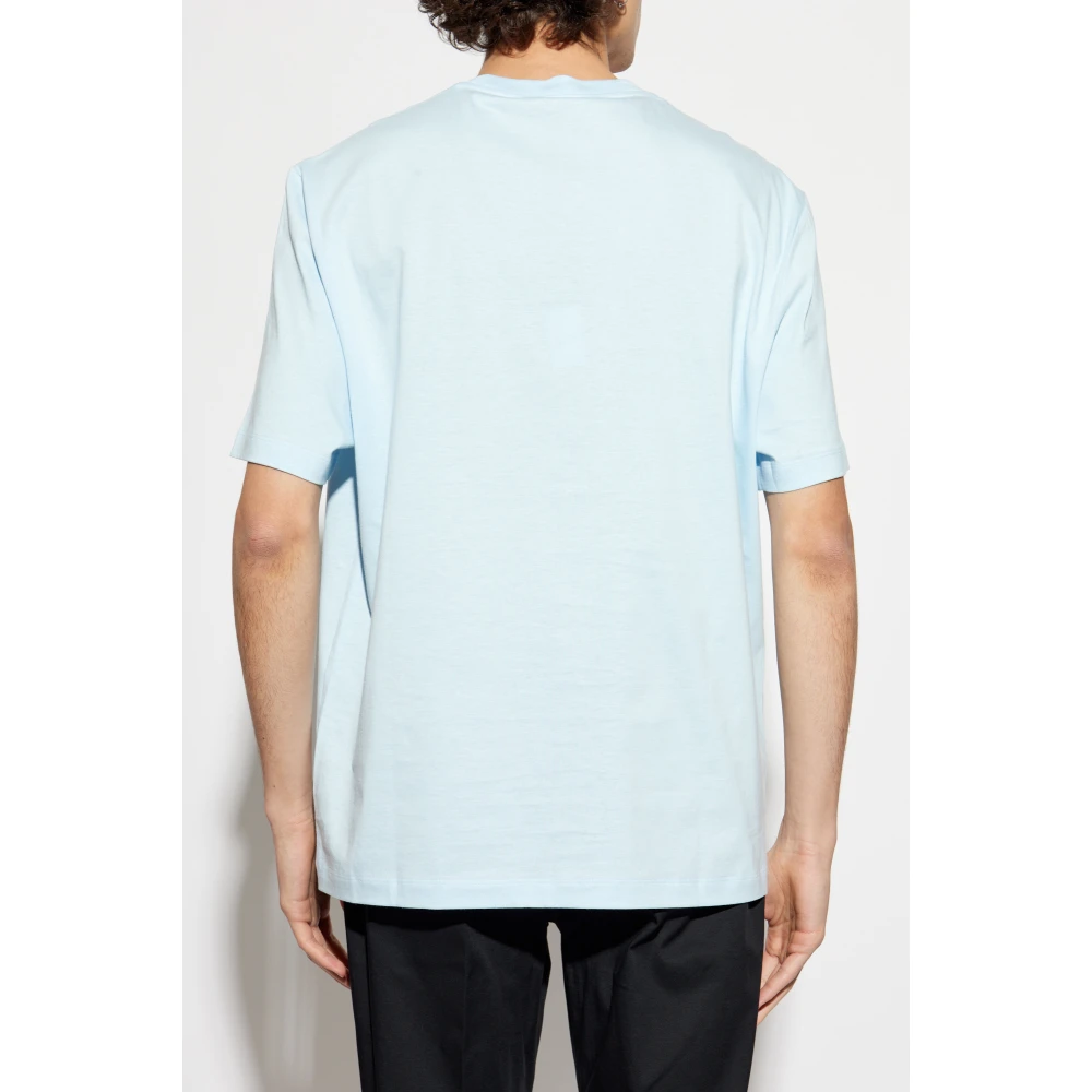 Versace T-shirt met bedrukt logo Blue Heren