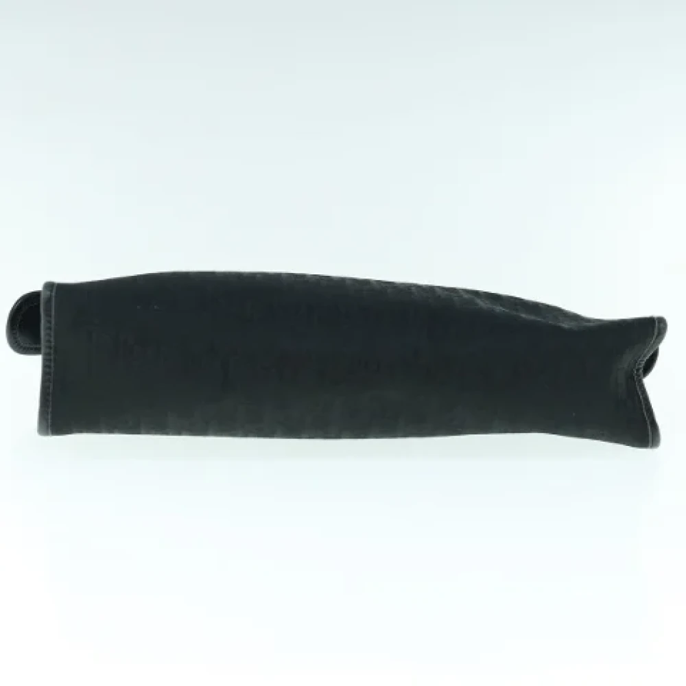 Dior Vintage Pre-owned Canvas clutches Black Dames
