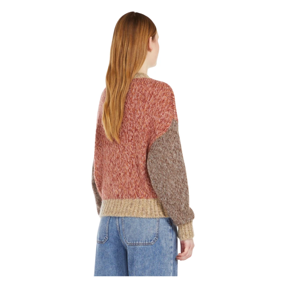 Max Mara Weekend Roze Mohair Trui Zachte Pasvorm Pink Dames