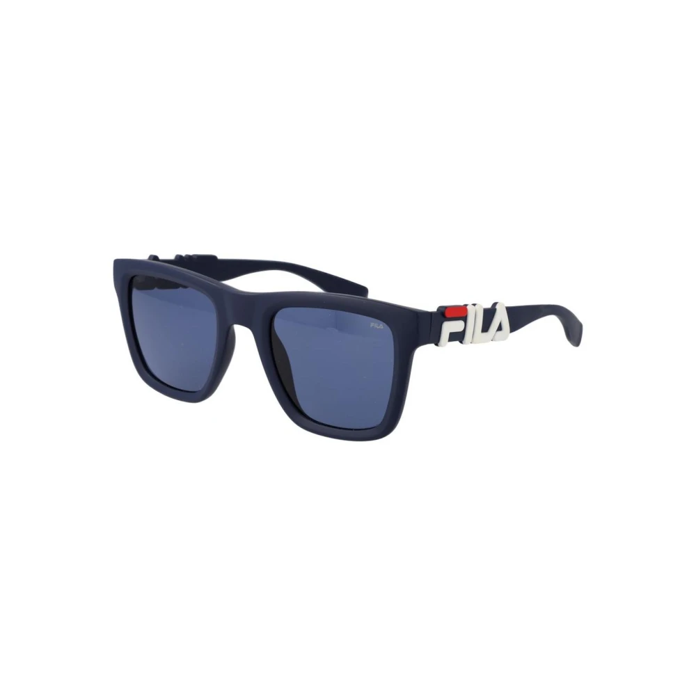 Fila Men's Blue Sunglasses, One Size, Plastic Sunglasses With Uv Protection