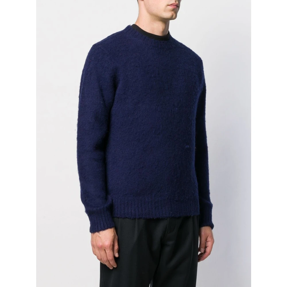 Aspesi Navy wollen trui Blue Heren