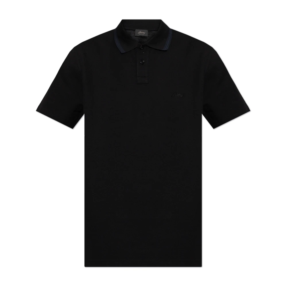 Brioni Katoenen polo Black Heren
