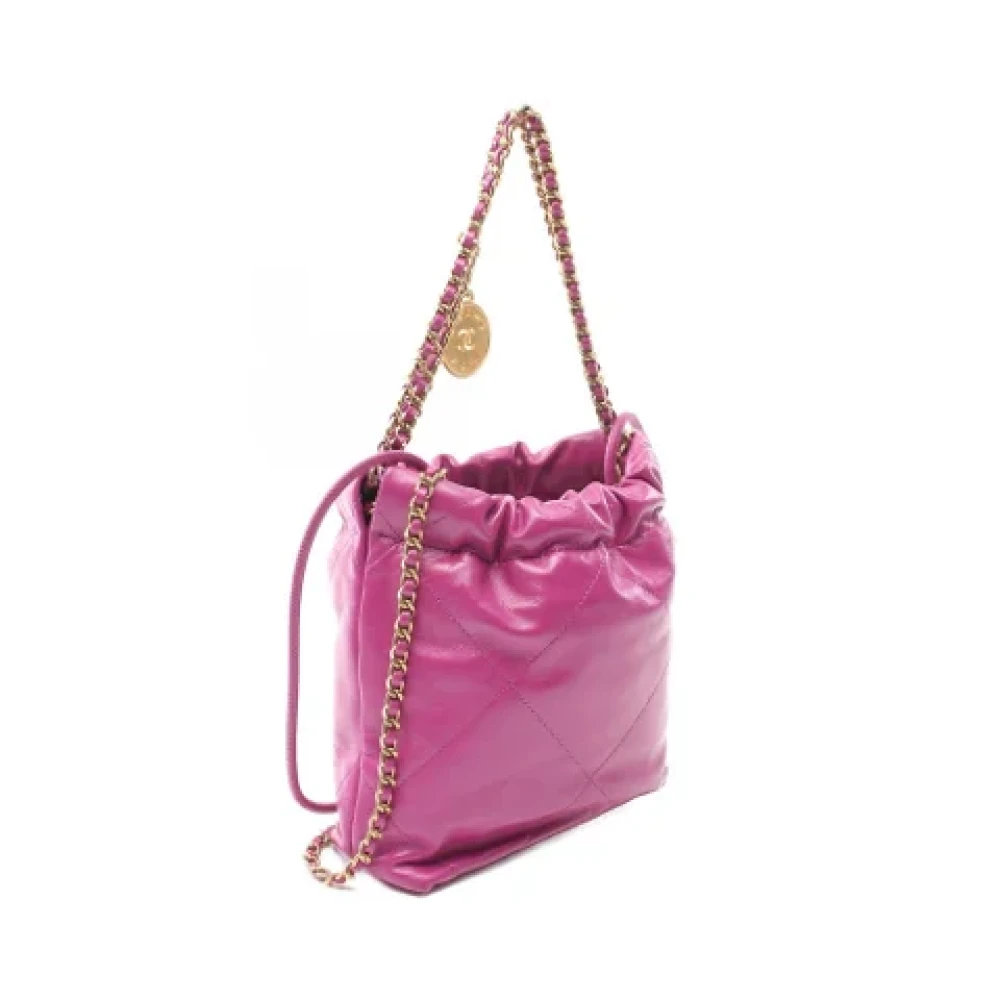 Chanel Vintage Pre-owned Leather chanel-bags Pink Dames