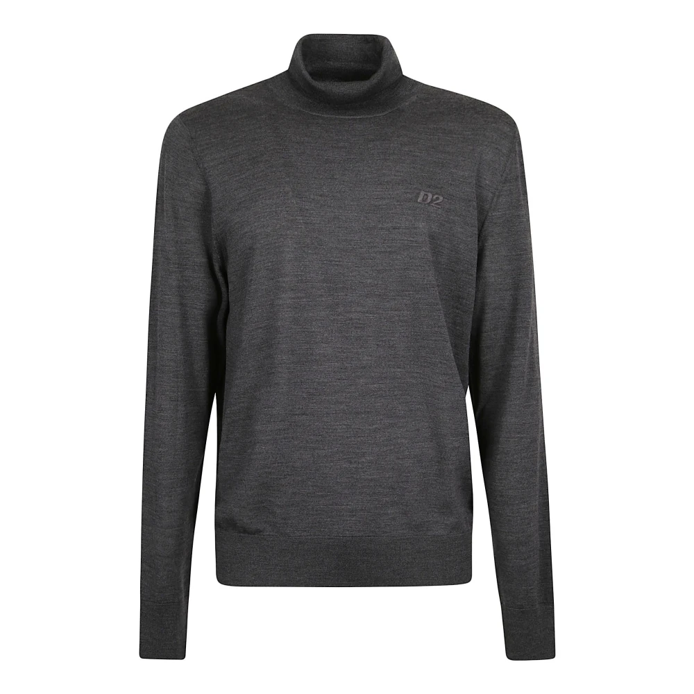 Dsquared2 Men's Gray Turtlenecks,, Grey Sweatshirt Ss24 Fashion Extra Large