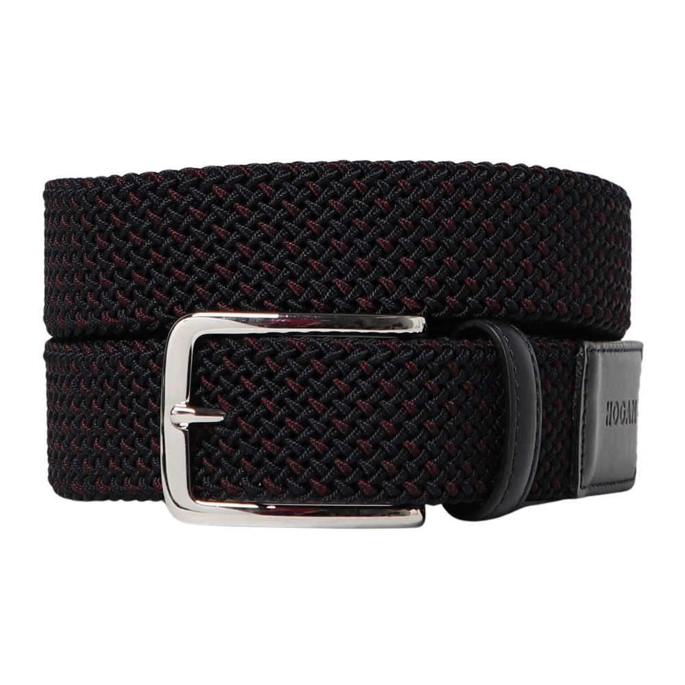 Hogan Elastische riem met Mm35 stijl Black Heren
