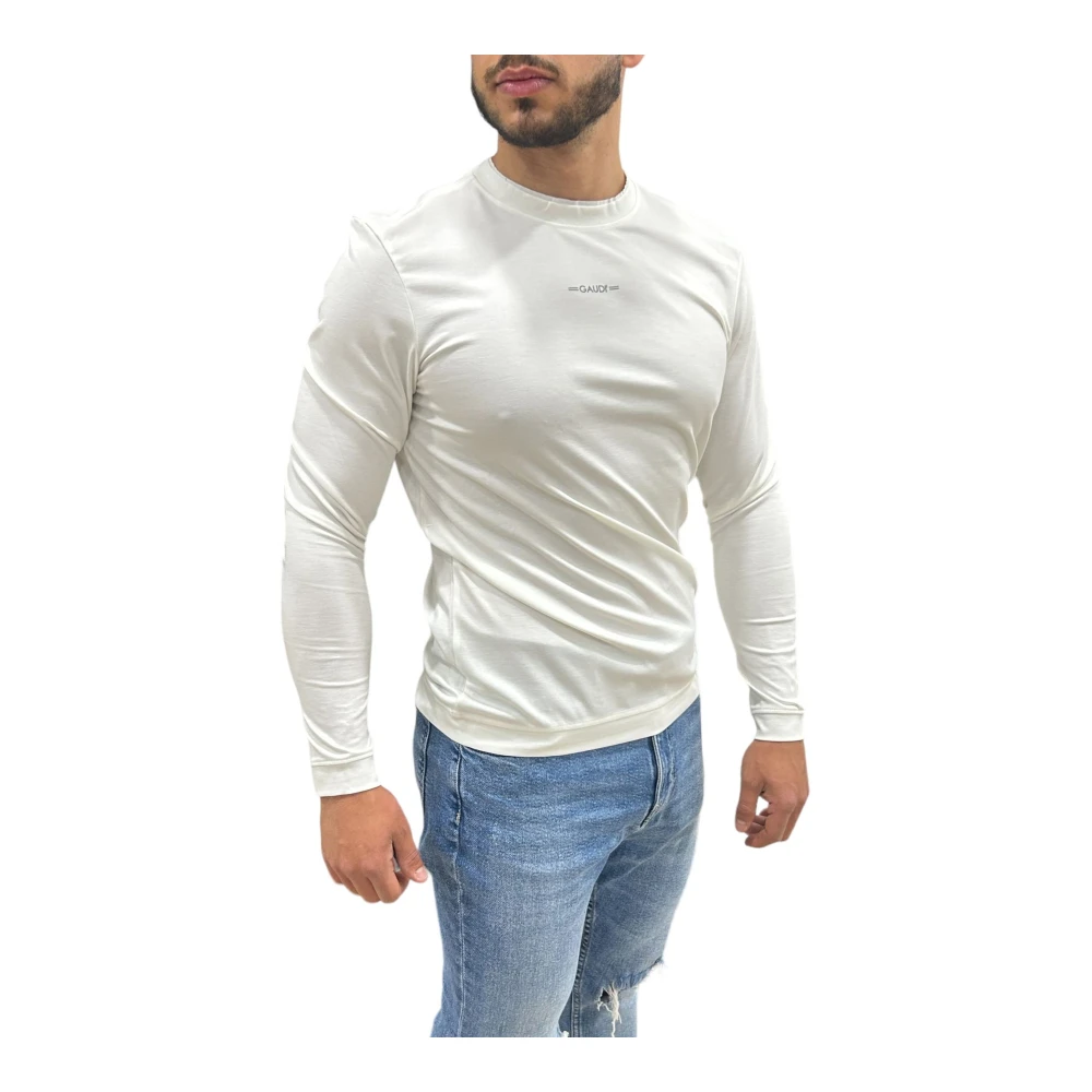 Gaudi Lange Mouw T-shirt White Heren