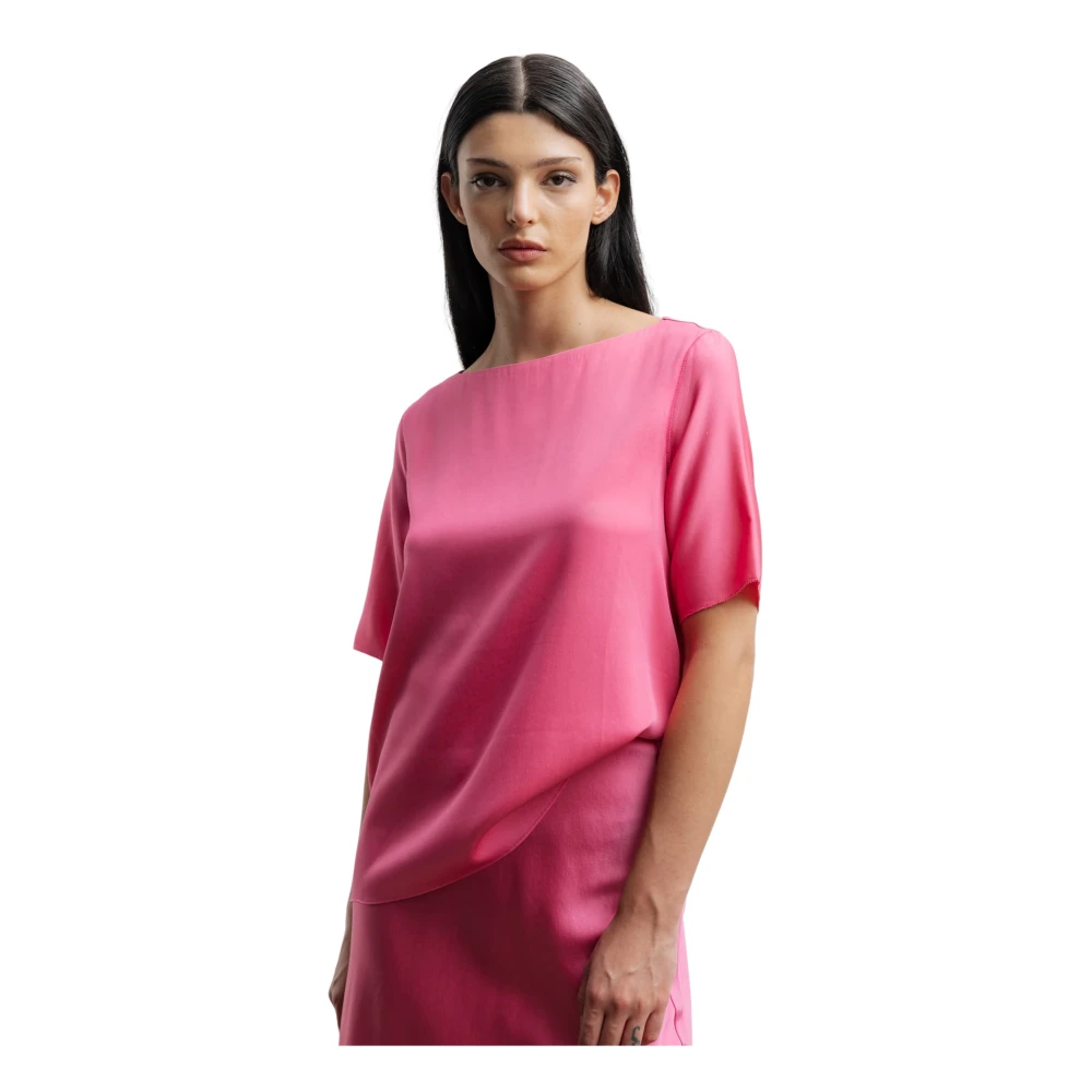 Ahlvar Gallery Yoli zijden blouse roze Pink Dames