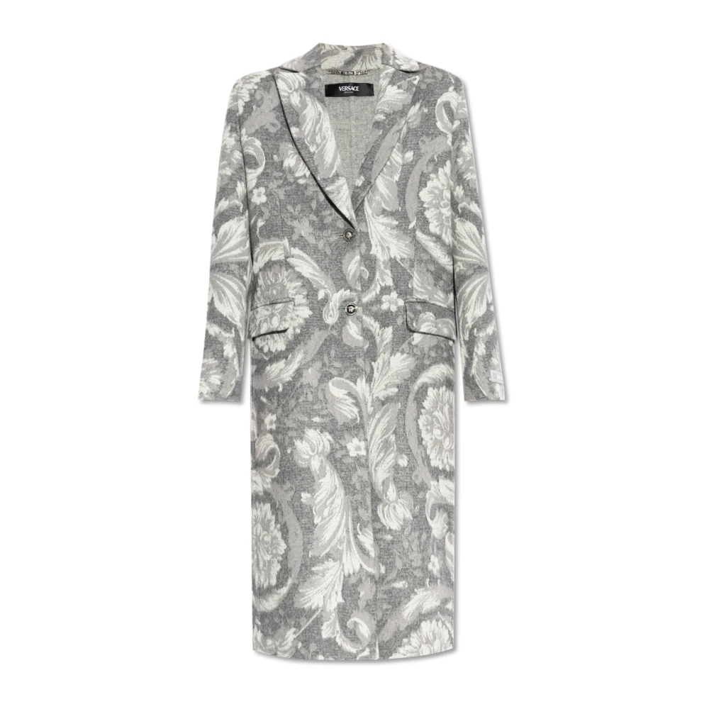 Versace Jas met Barocco-patroon Gray Dames