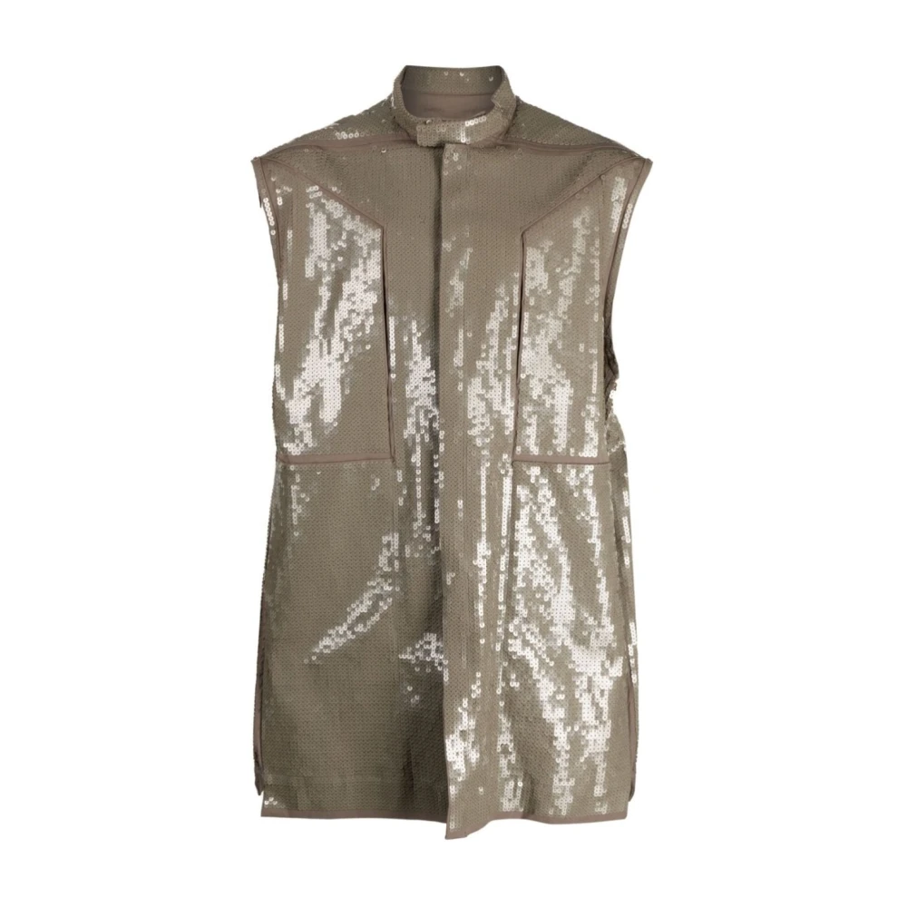 Rick Owens Geborduurde Teem1 Vest Beige Heren
