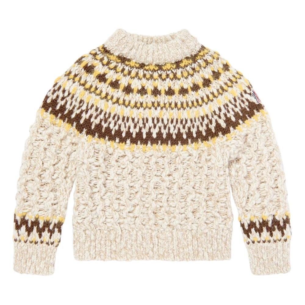 Moncler Boys Beige Kids Knitwear, 6 Y, Logo Sweatshirt