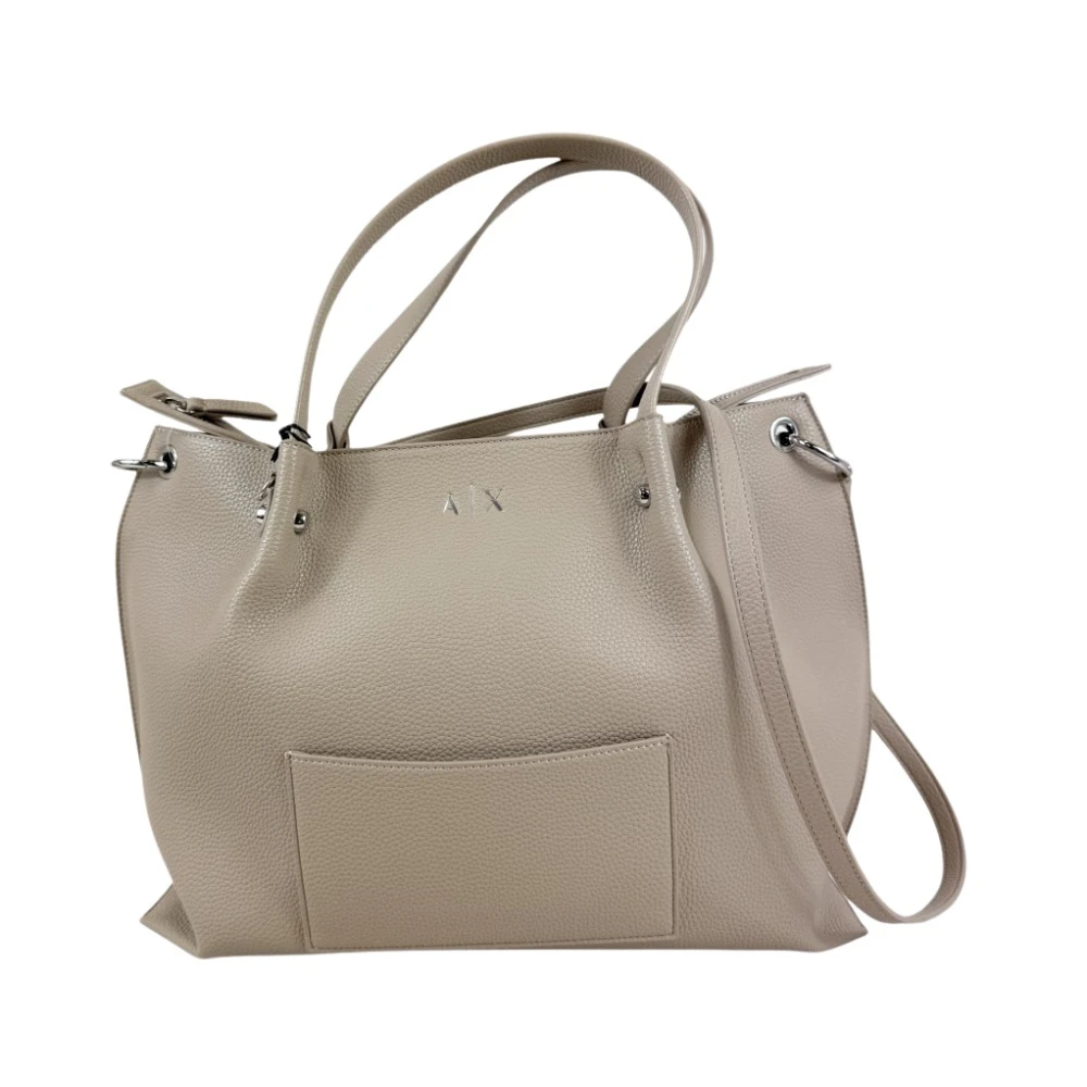 Armani Exchange Femme Beige Sacs, Taille: One Size Mila Shopping Medium