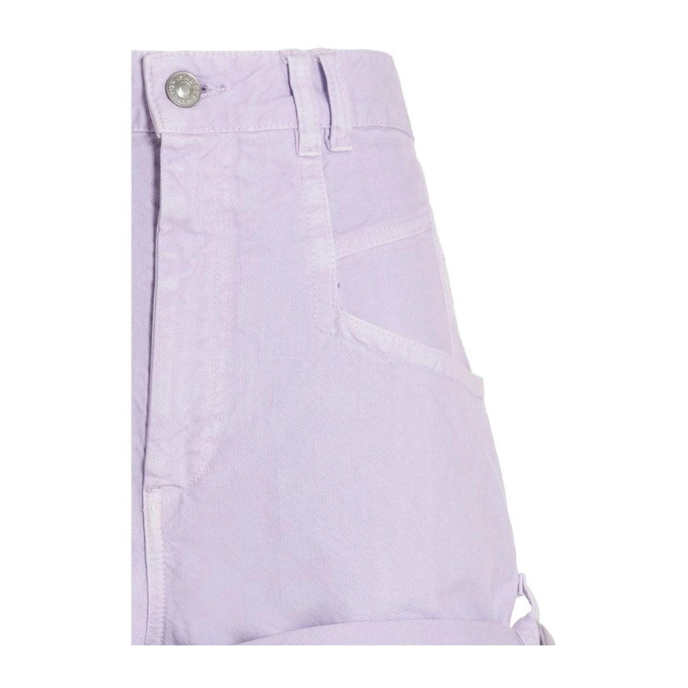 Isabel marant Lila High Waist Denim Shorts Purple Dames