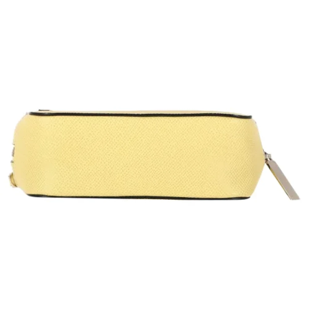 Valentino Vintage Pre-owned Leather pouches Yellow Dames