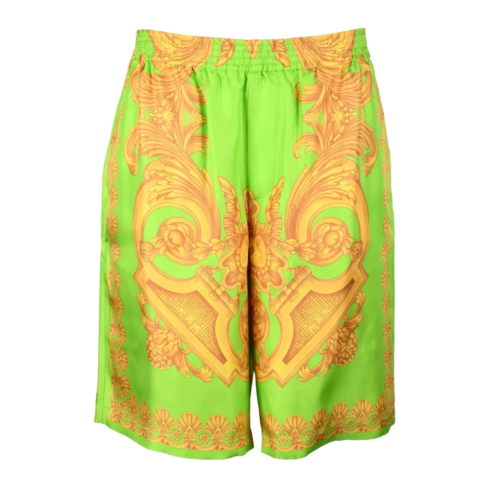 Versace Zijden Bermuda Shorts Collectie Multicolor Dames