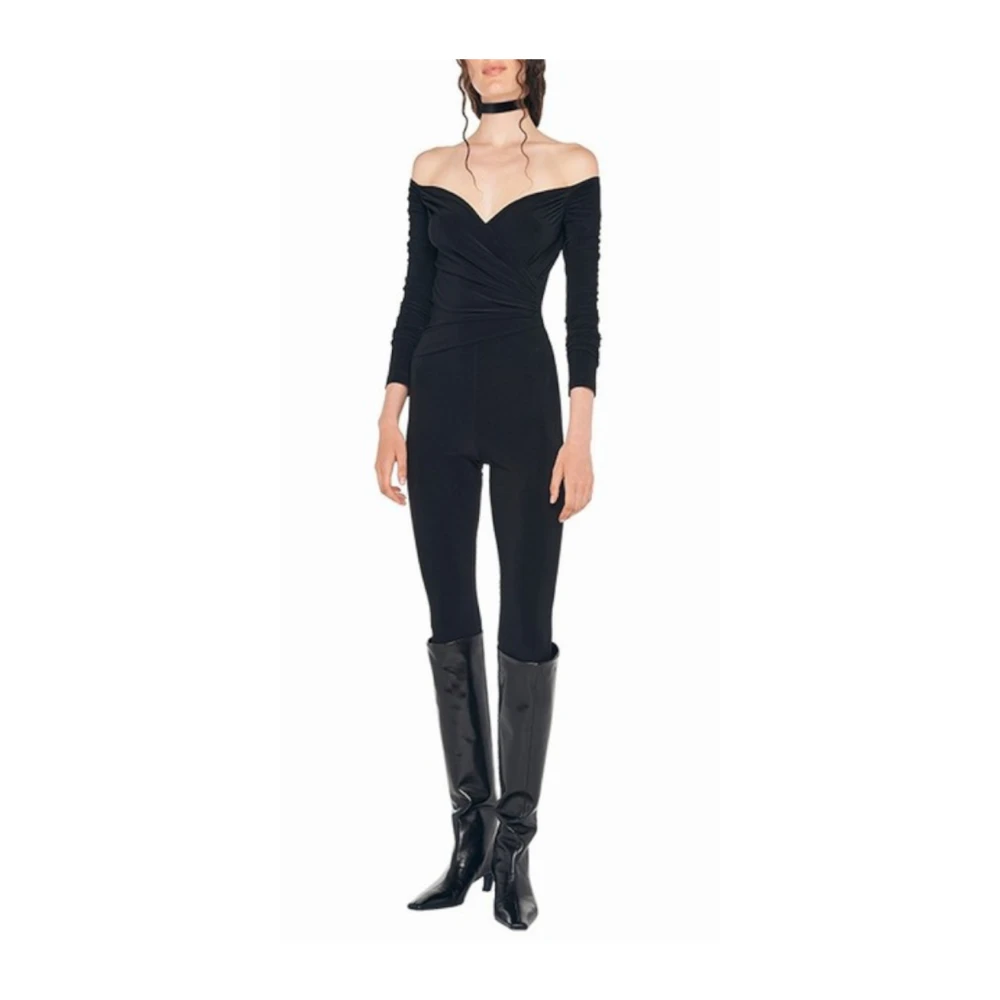 Norma Kamali Zwarte Stijlvolle Jurk Black Dames