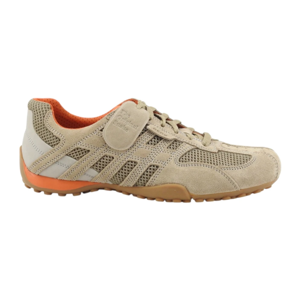 Geox Mannelijk Beige Schoenen Heren, 44 Eu, Leer, Sneakers