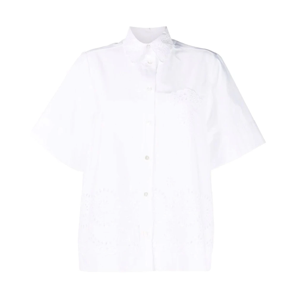 P.a.r.o.s.h. Short Sleeve Shirts White Dames