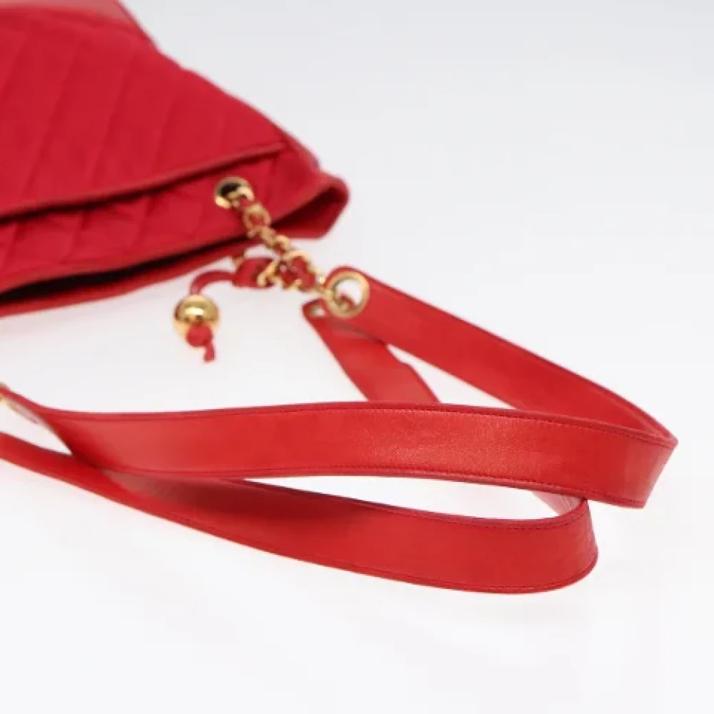 Chanel Vintage Pre-owned Leather shoulder-bags Red Dames