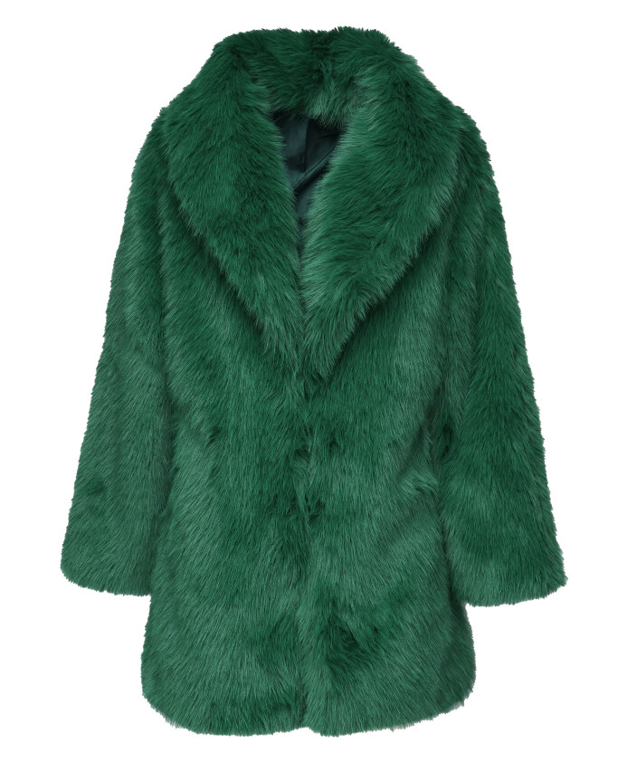 manteau-vert-en-fourrure-avec-col-en-v-et-poches