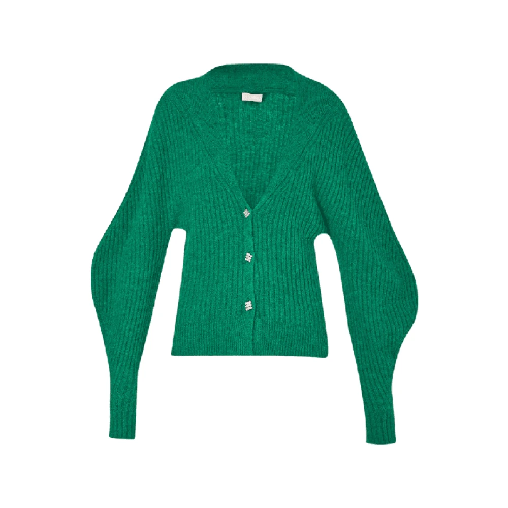 Liu Jo Groene Open Gebreide Vest Green Dames