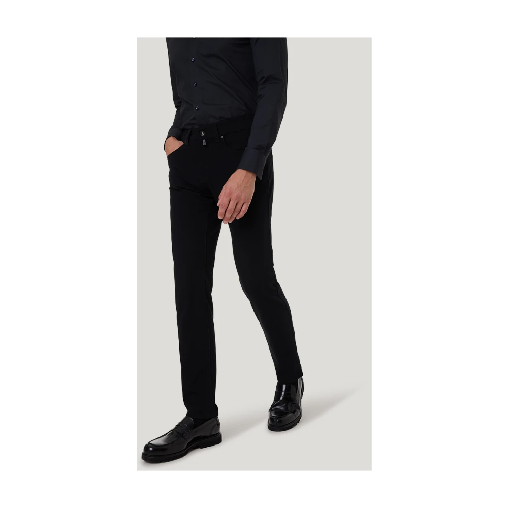 Pierre Cardin Futureflex Tapered 5-Pocket Broek Black Heren