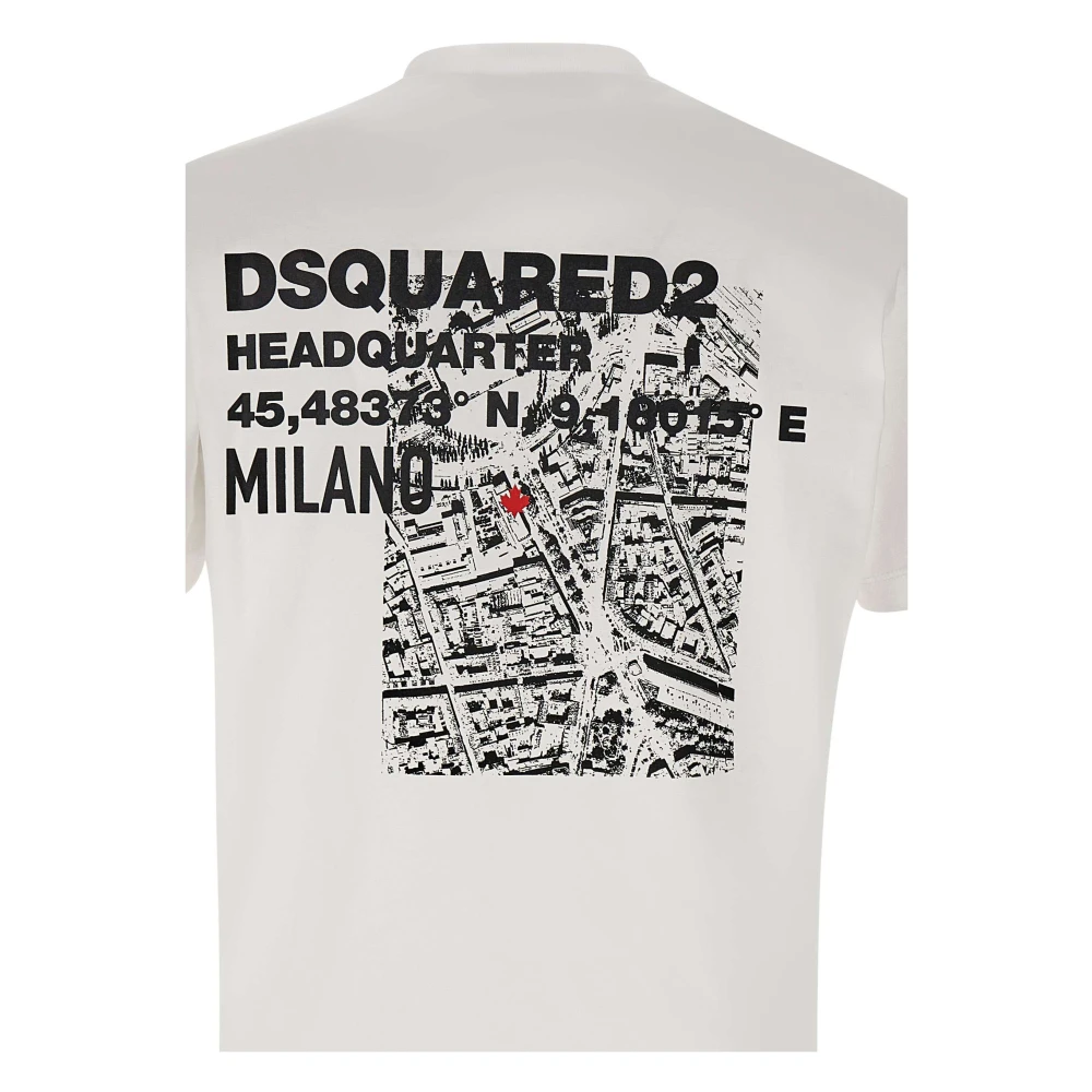Dsquared2 Witte Katoenen Heren T-shirt White Heren