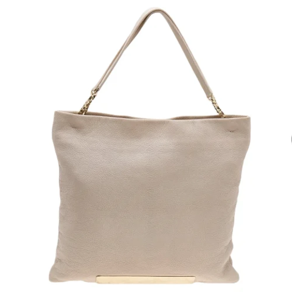 Jimmy Choo Pre-owned Leather totes Beige Dames