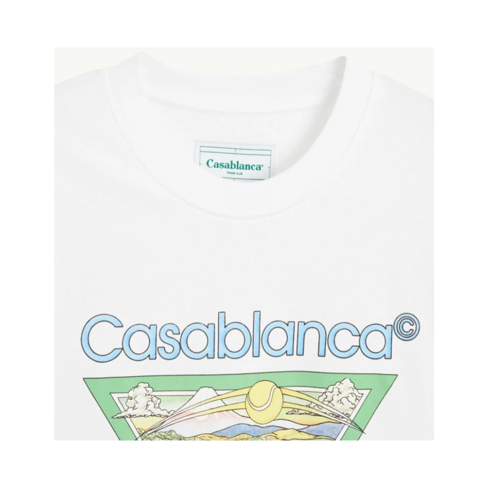 Casablanca Tennis Club Icon Wit T-Shirt White Heren