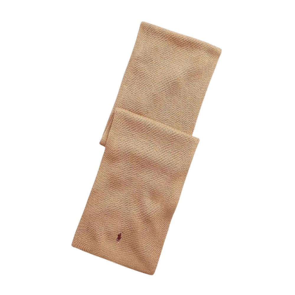 Ralph Lauren Gebreide sjaal met logo Brown Heren