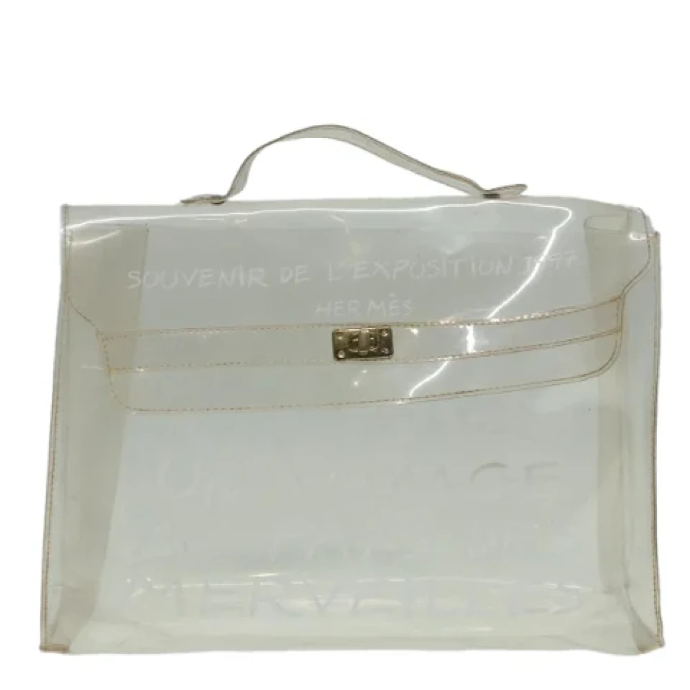 Hermès Vintage Pre-owned Vinyl handbags White Dames