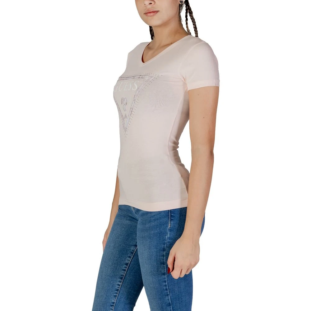 Guess Multicolor Katoenen Tops & T-Shirt Pink Dames