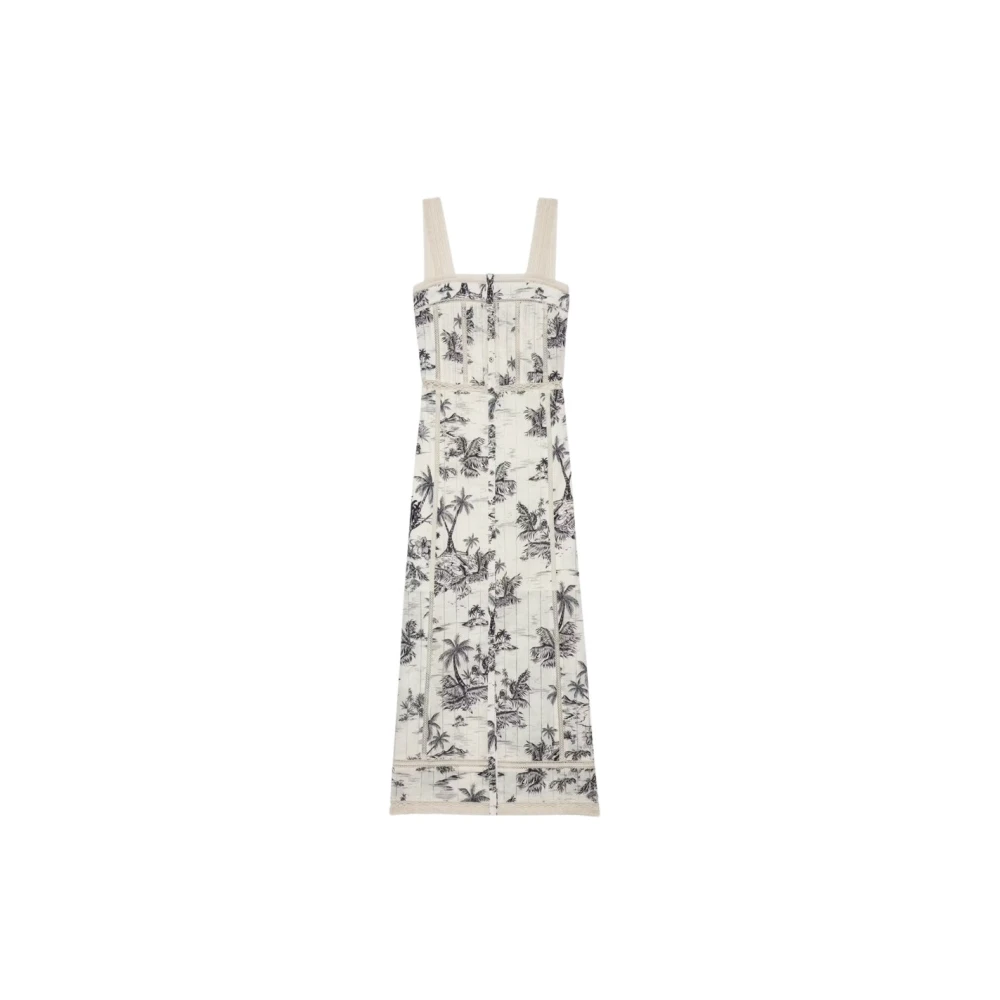 Zadig & Voltaire Women's Beige Maxi Dresses, S, Elegant Dress
