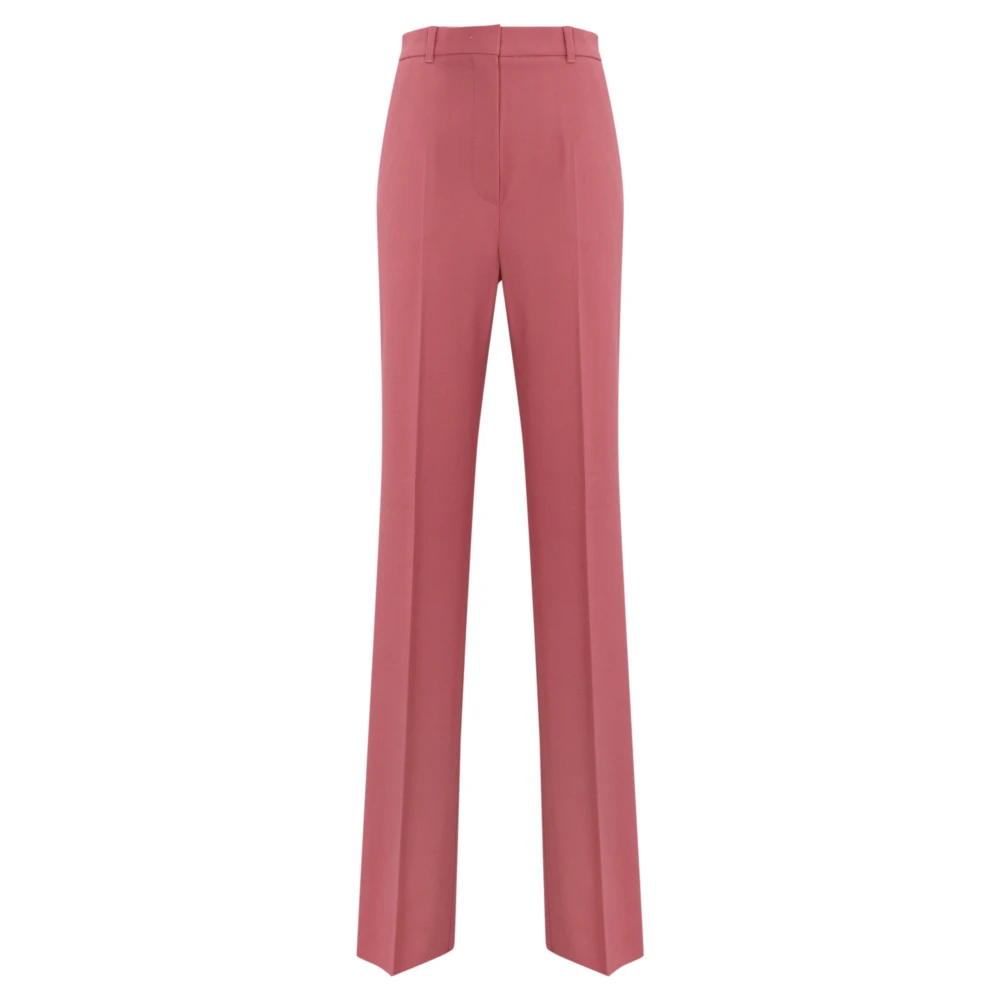 Max Mara Studio Roze Wol Crepe Broek Pink Dames