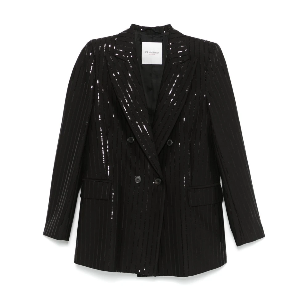 Ermanno Scervino Elegante Zwarte Blazer voor Vrouwen Black Dames