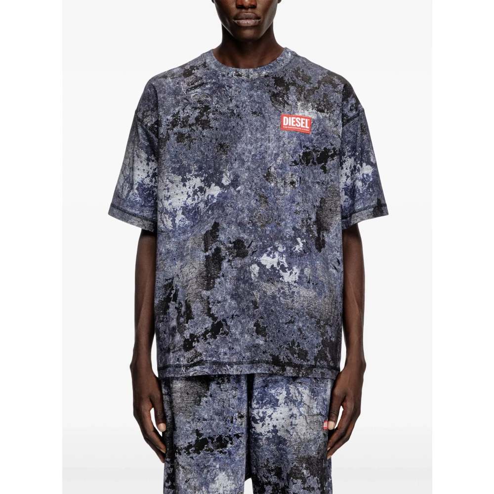 Diesel Grijze T-shirts en Polos Multicolor Heren