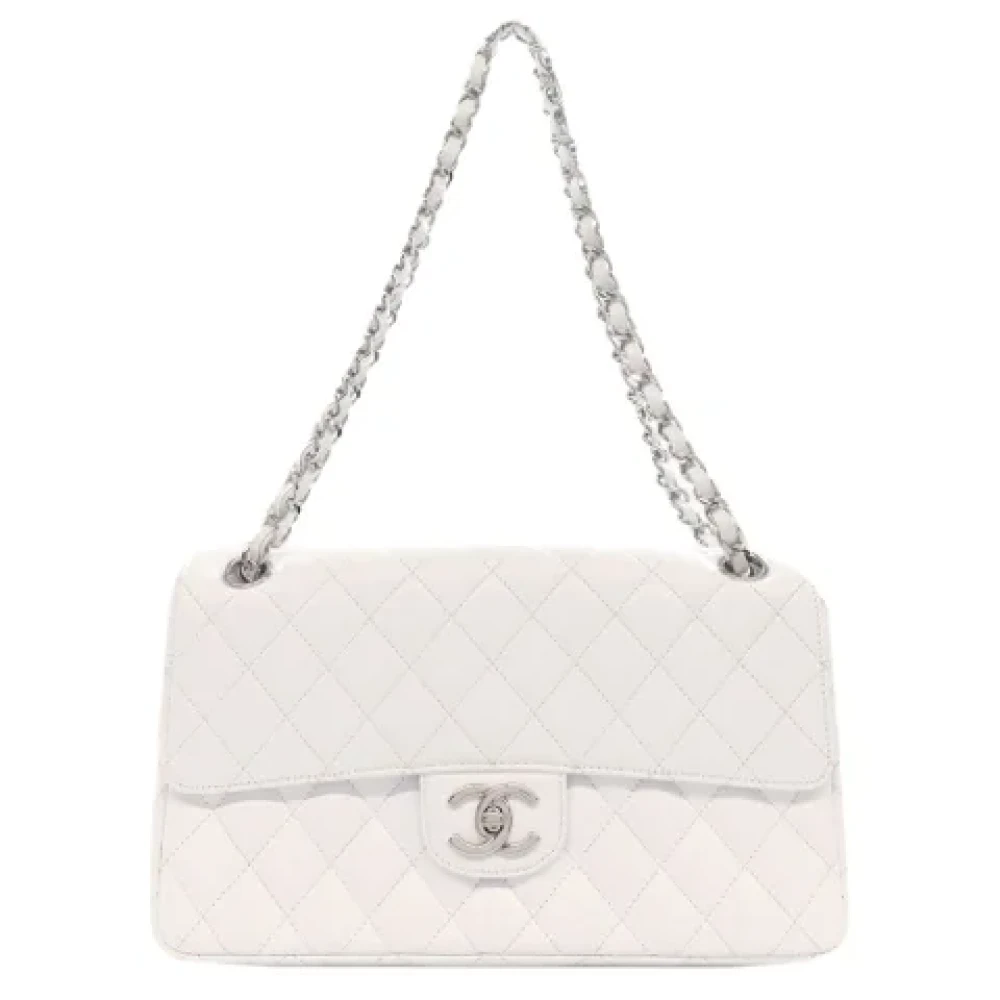 Chanel Vintage Pre-owned Leather chanel-bags White Dames