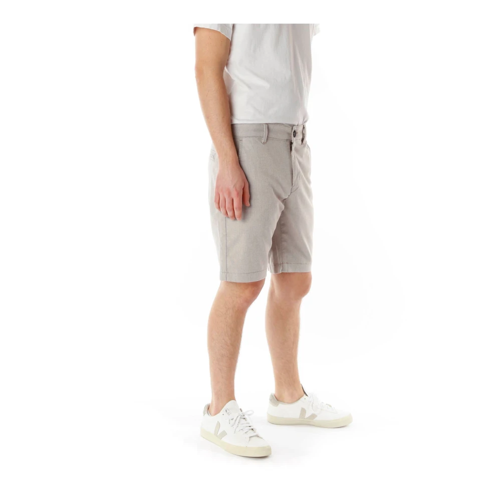 Gabba Slim Fit Shorts met knoopsluiting Gray Heren