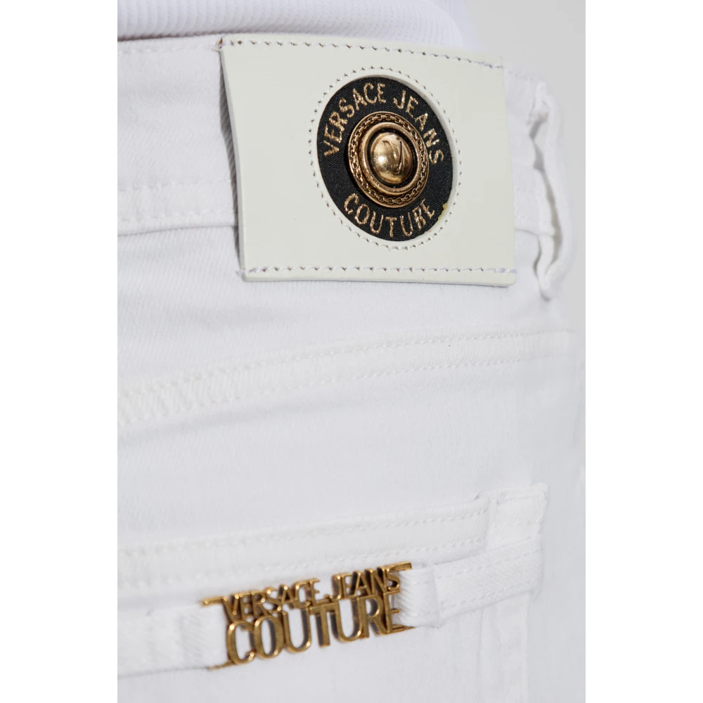 Versace Jeans Couture Jeans met uitlopende pijpen White Dames