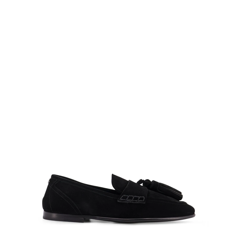 Dolce & Gabbana Men's Black Loafers, 9 Uk, Flat Shoes