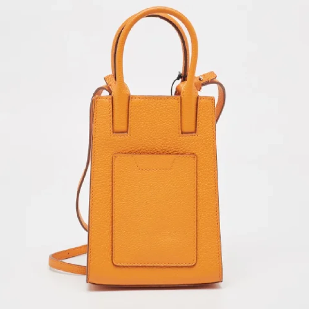 Burberry Vintage Pre-owned Leather totes Orange Dames