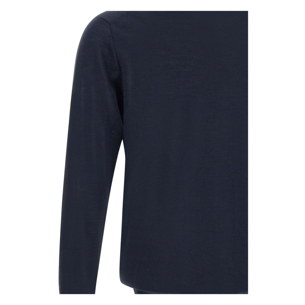 Kangra Blauwe Wol Cardigan Sweater Blue Heren